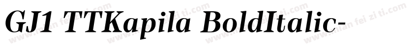 GJ1 TTKapila BoldItalic字体转换